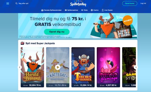 Spillehallen med indbetalingsfri velkomstbonus